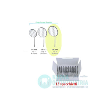 Specchietti Rodiati Cone Socket Diametro 24 mm (x12 Pezzi)