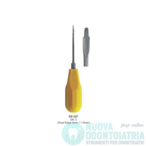 Leva Chirurgica Impugnatura in Silicone Autoclavabile 3 mm con punta lavorante da 1