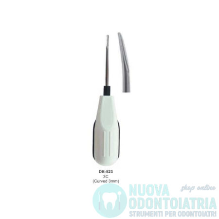 Leva Chirurgica Impugnatura in Silicone Autoclavabile Curva sul Dorso 3 mm