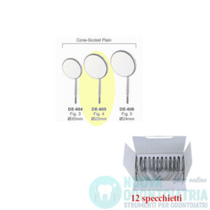 Specchietti Cone Socket Diametro 22 mm (x12 Pezzi)
