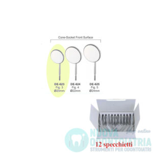 Specchietti Cone Socket Front Surface Diametro 20 mm (x12 Pezzi)