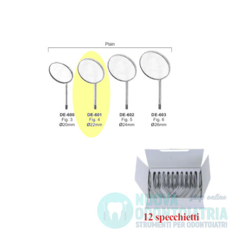 Specchietti Piani Diametro 22 mm (x12 Pezzi)