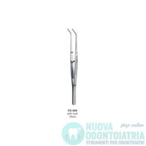 Pinza Chirurgica Atraumatica Curva con blocco 15 cm
