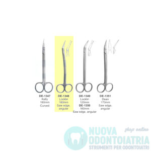 Forbice Chirurgica Locklin Curva sul Piatto 160 mm