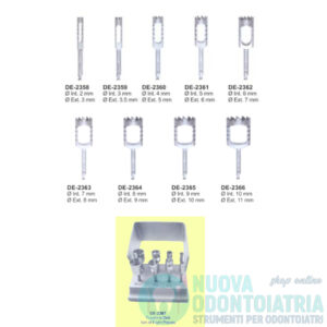 Frese Carotatrici Trephine Kit Completo da 8 Frese