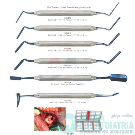 Kit Completo da Innesto Osseo n. 6 Strumenti in box autoclavabile