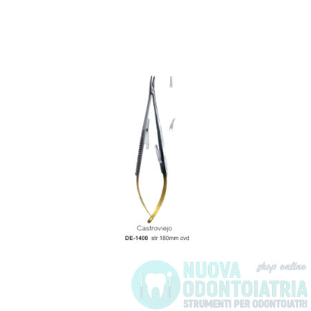 Portaaghi Gold Castroviejo Curvo 180 mm