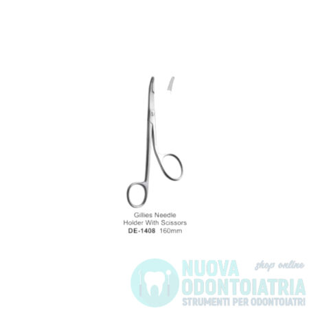 Portaghi Combinati con Forbici Gillies 160 mm