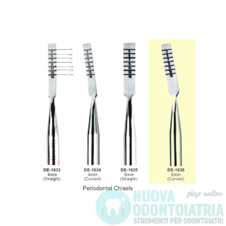 Scalpello Parodontale Curvo 6 mm
